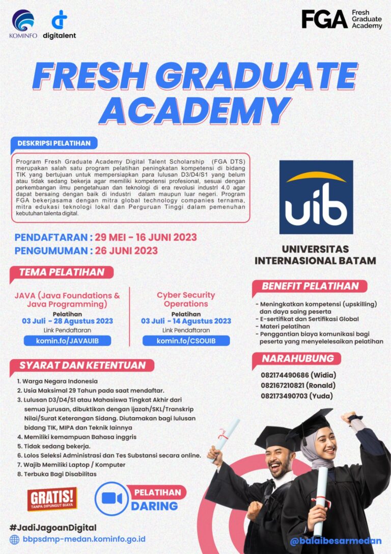 PENDAFTARAN FRESH GRADUATE ACADEMY DIGITAL TALENT SCHOLARSHIP ?
