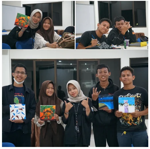 Ekstrakurikuler Seni Lukis Arsitektur UIB dengan SMAN 26 Batam