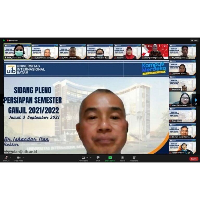 Pelaksanaan Kegiatan Sidang Pleno Dosen  Persiapan Semester Ganjil TA 2021/2022