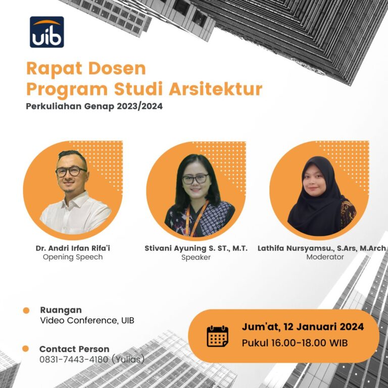 Rapat Dosen PS Arsitektur Semester Genap – Tahun Ajaran 2023/2024