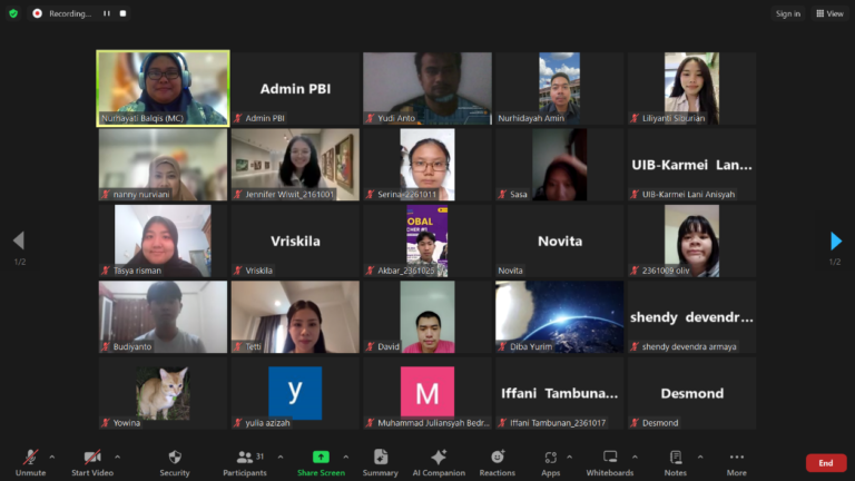 A screenshot of a video call Description automatically generated