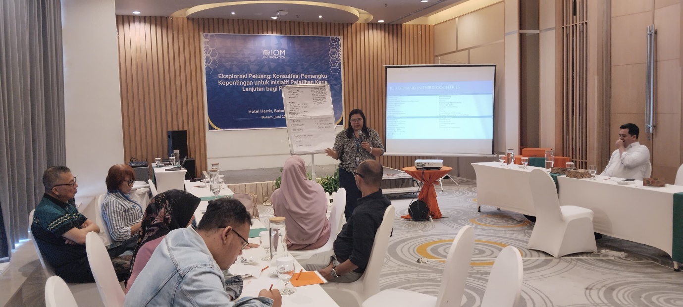 A person giving a presentation to a group of people

Description automatically generated