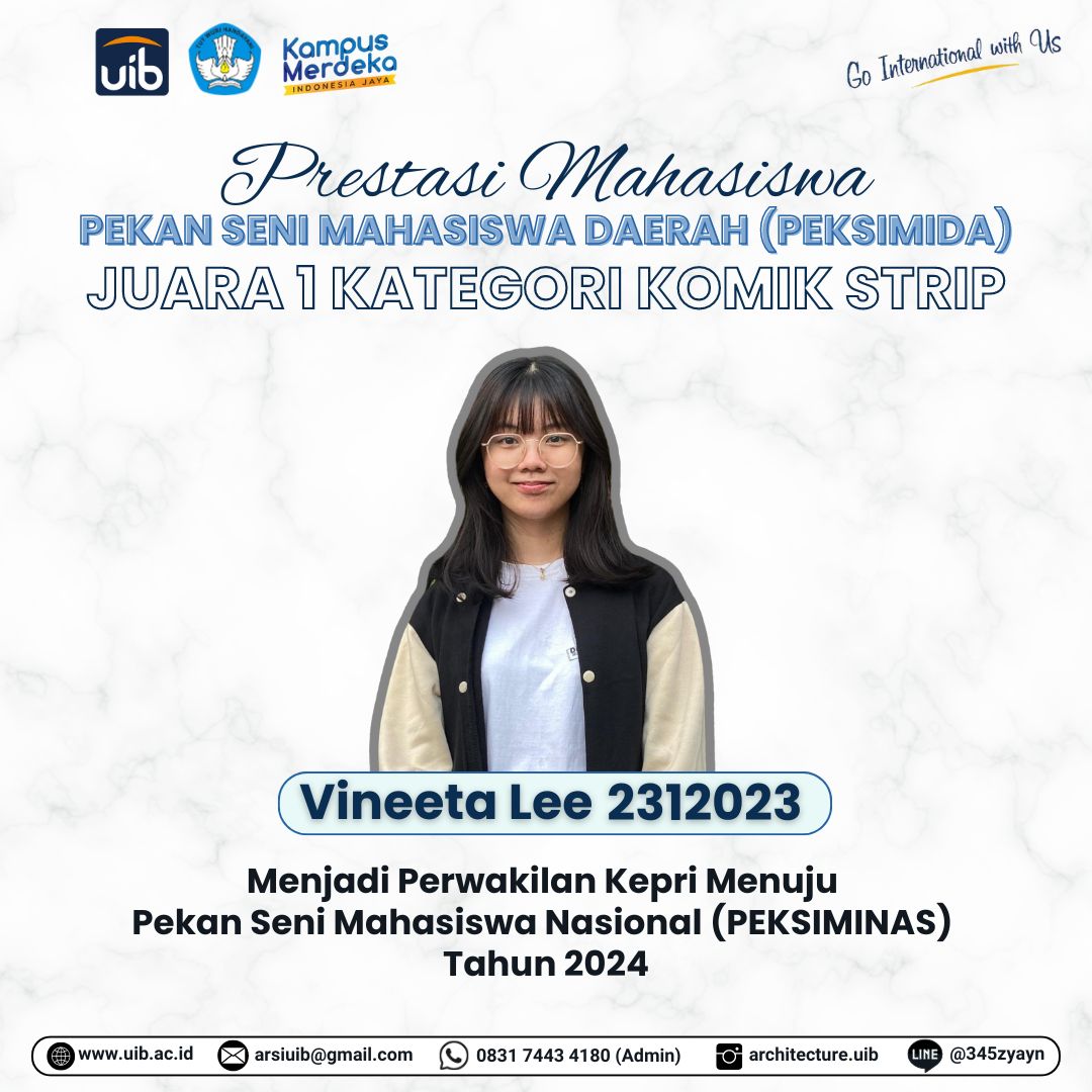 Mahasiswa Arsitektur UIB Raih Prestasi di Pekan Seni Mahasiswa Daerah (PEKSIMIDA) Tahun 2024
