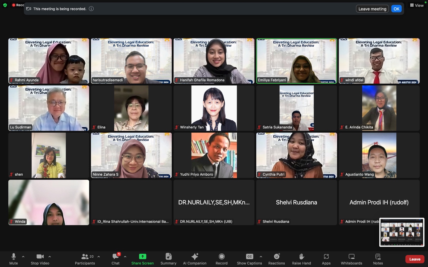 A screenshot of a video conference

Description automatically generated