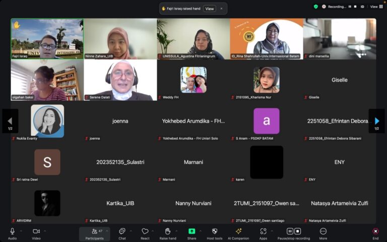 International Webinar: “Women in Education Experiences and Expectations” by ASEAN Studies Centre UIB and Women Working Group