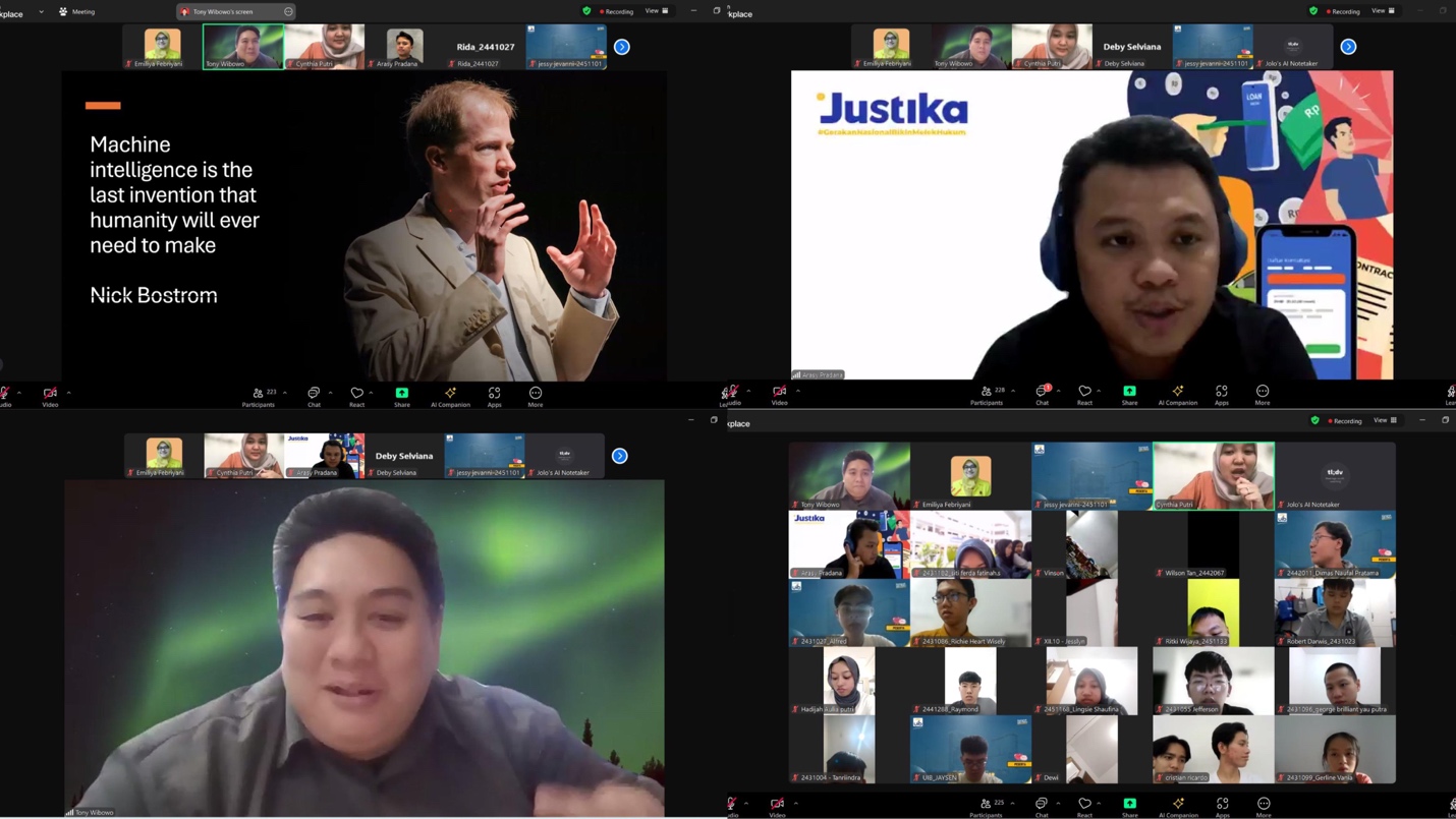 A screenshot of a video conference

Description automatically generated
