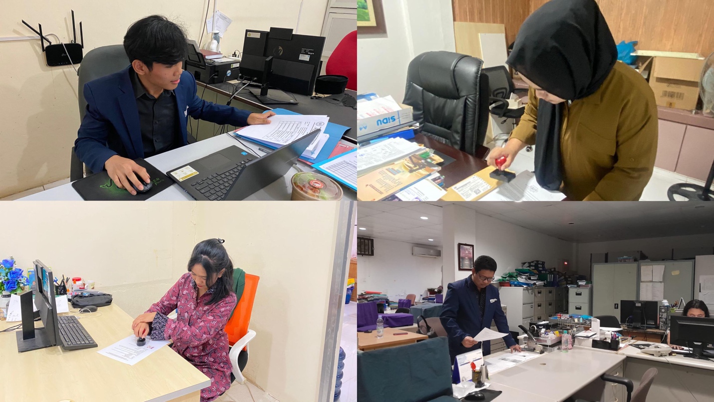 A collage of people in an office

Description automatically generated
