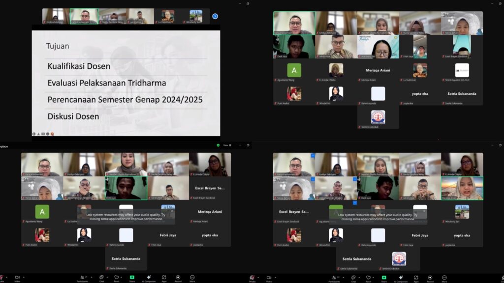 A screenshot of a video conference Description automatically generated