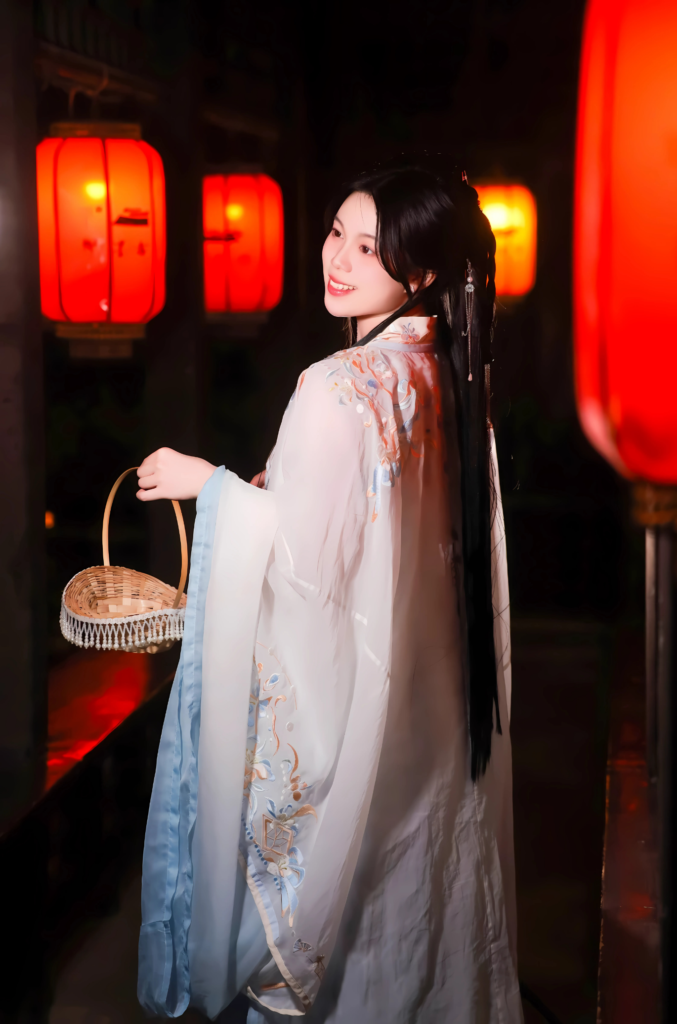 A person in a white robe holding a basket AI-generated content may be incorrect.