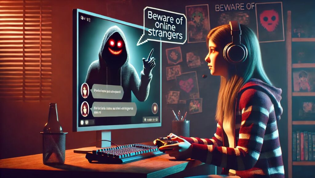 A person wearing headphones and playing a video game Description automatically generated