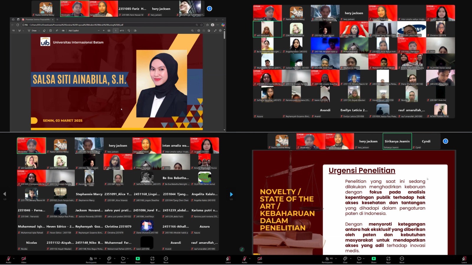 A screenshot of a video conference

Description automatically generated