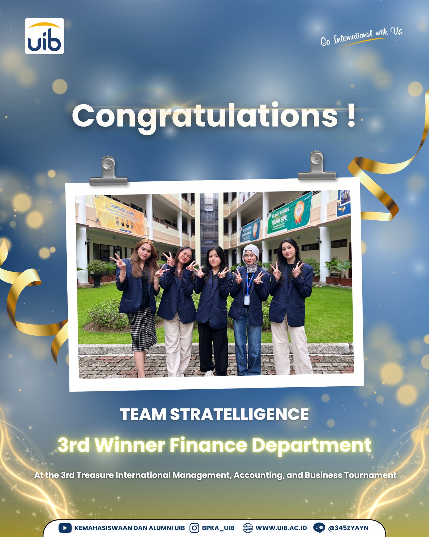 Prestasi Team STRATELLIGENCE di The 3rd Treasure International Management, Accounting, and Business Tournament