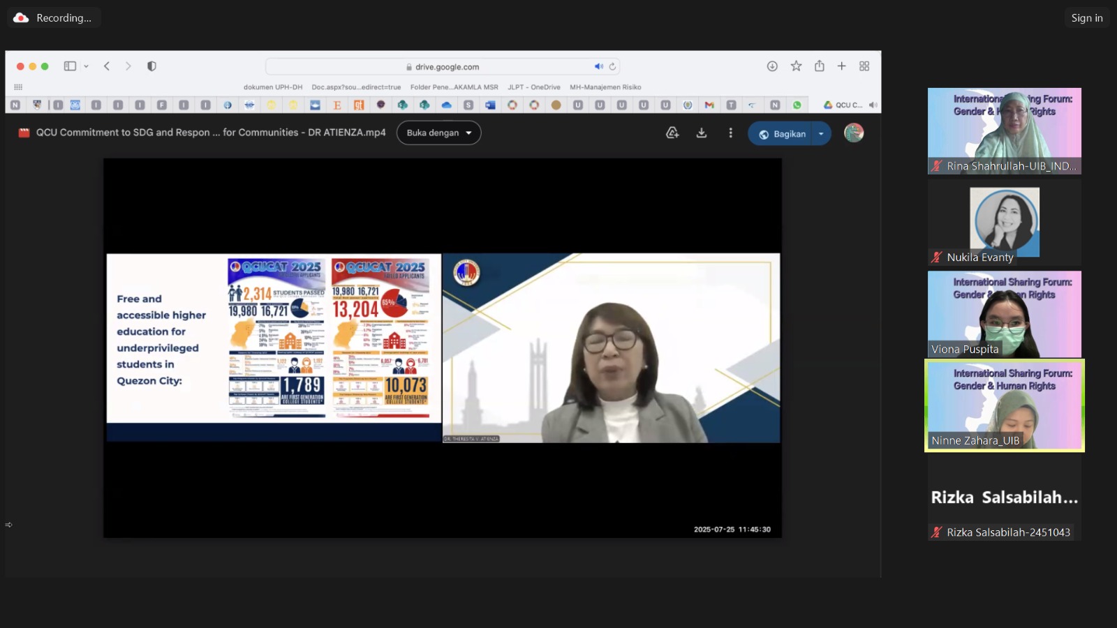 A person on a computer screen Description automatically generated