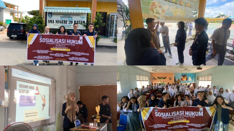 Mahasiswa Ilmu Hukum UIB Lakukan Edukasi Hukum di SMAN 20 Batam