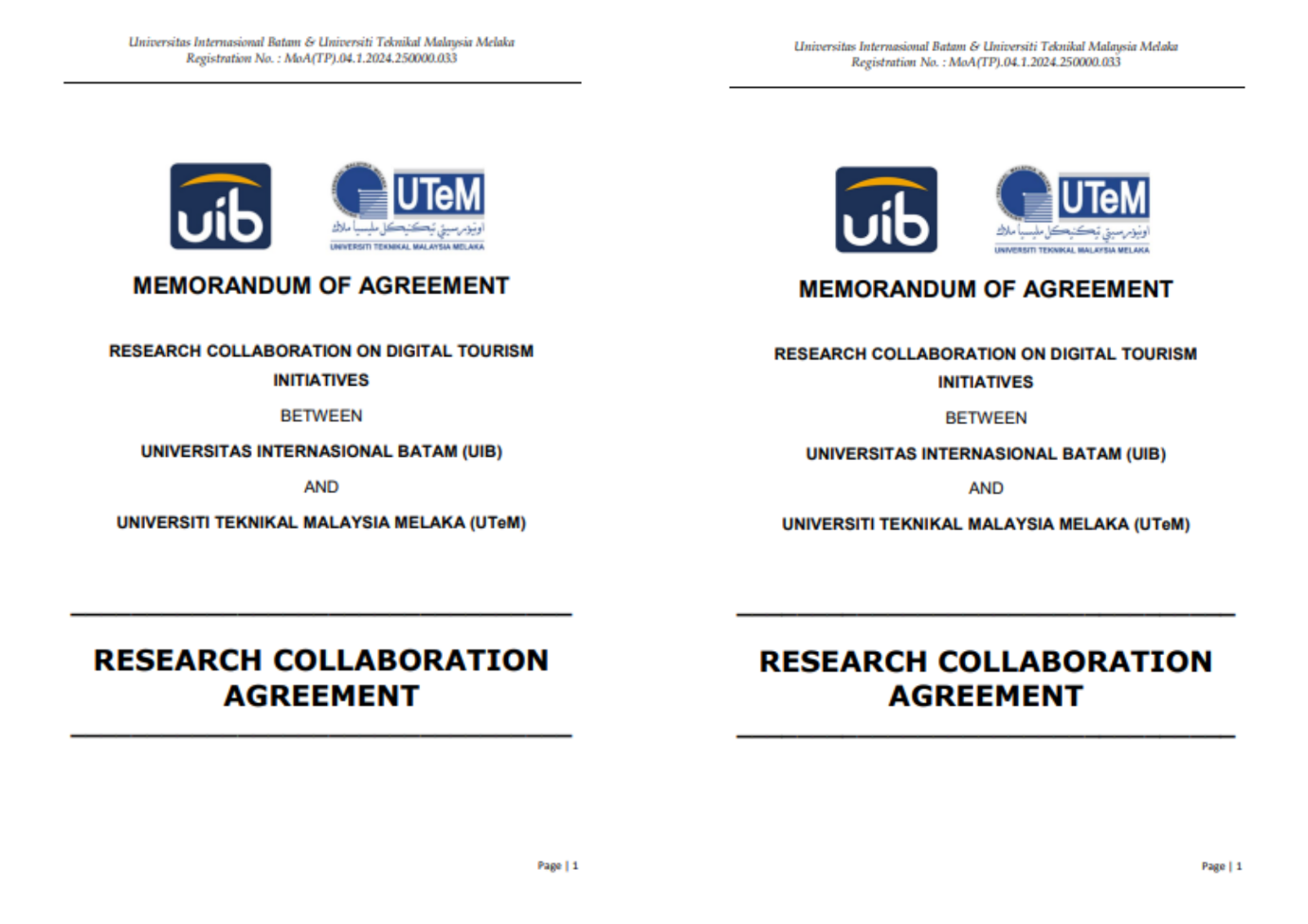 UIB and UTeM Strengthen International Research Collaboration Through Matching Grant Projects
