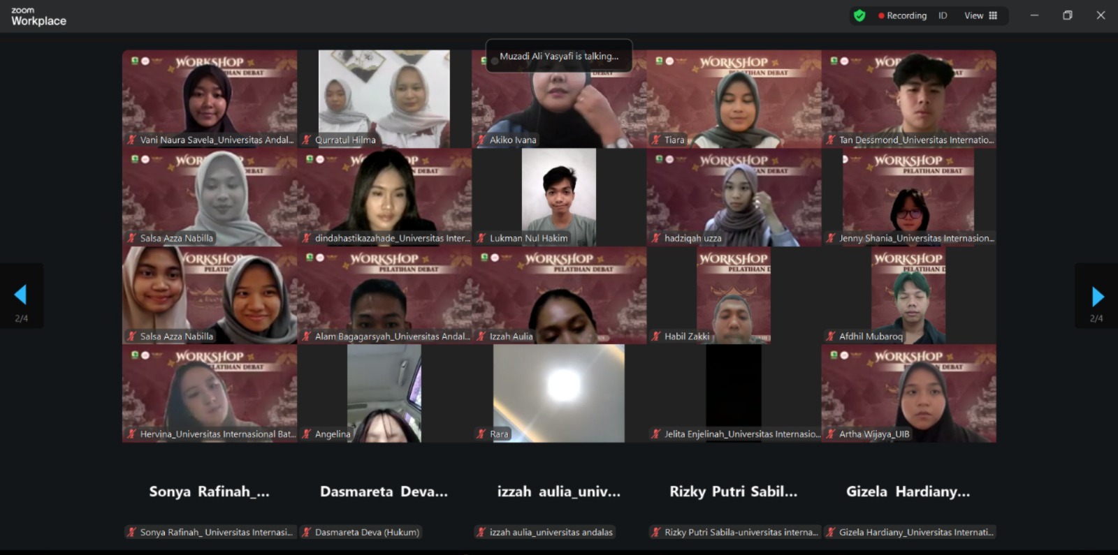 A screenshot of a video call
Description automatically generated