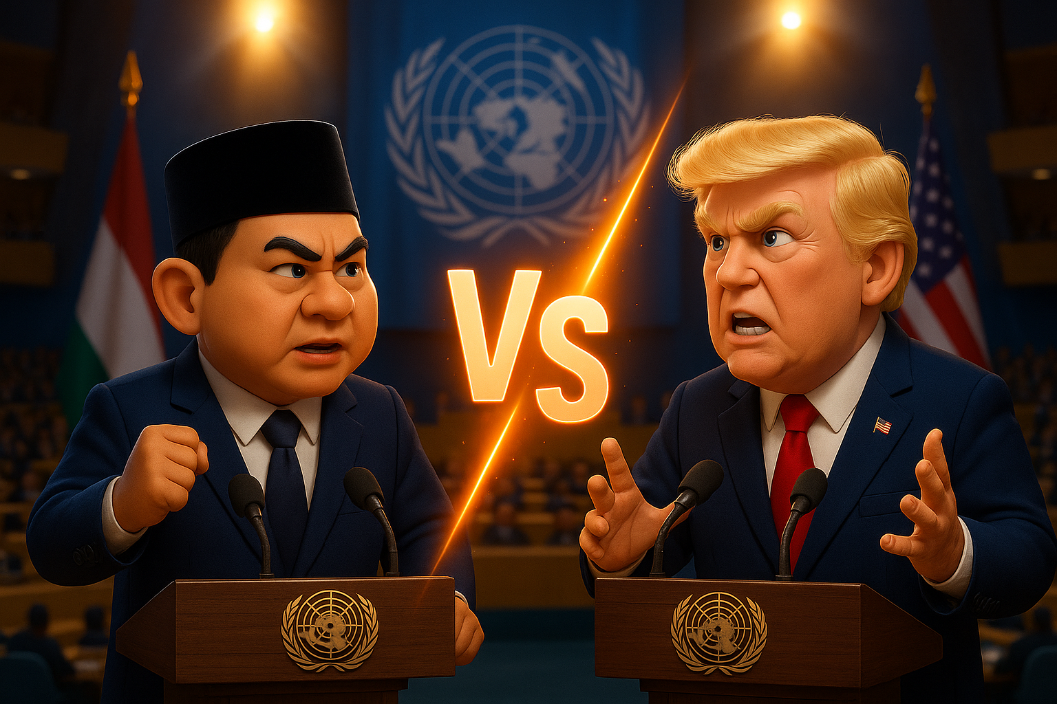 Two men in suits at podiums with microphones
AI-generated content may be incorrect.