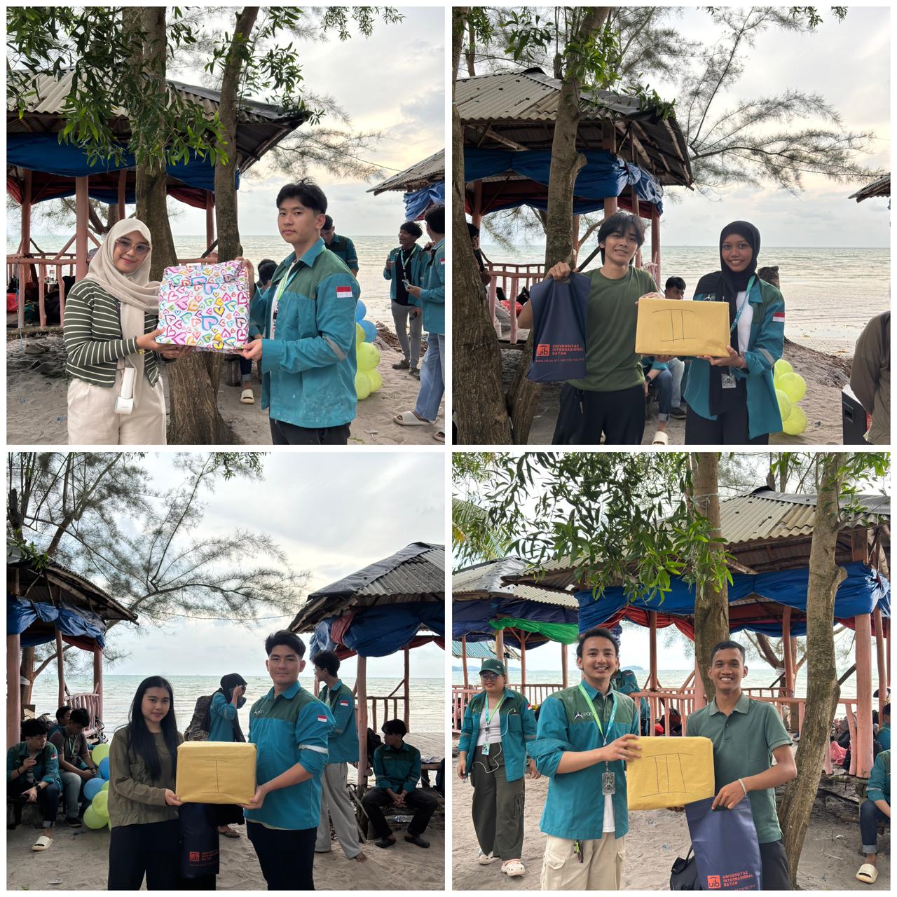 A collage of people holding a box

Description automatically generated
