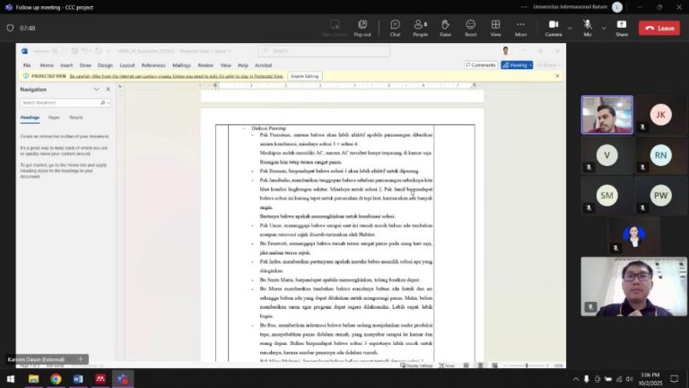 Diskusi Daring Mendalam Strategi Pendinginan Pasif pada Rumah Tinggal Terjangkau Proyek Habitat for Humanity X Prodi Arsitektur UIB