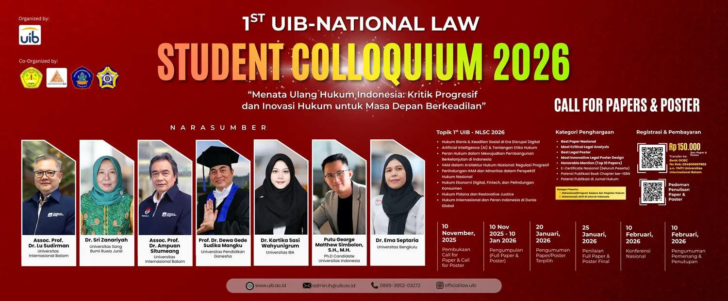 Webslider 1st UIB National Law Student Colloquium 2026