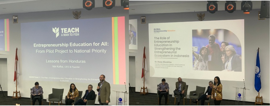 A group of people in front of a screen

Description automatically generated