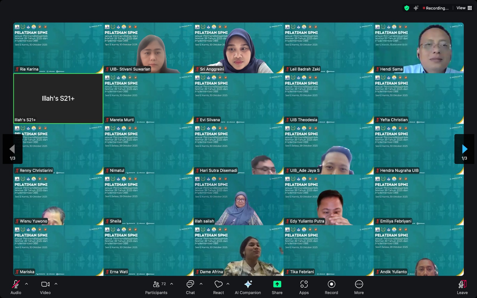 A screenshot of a video chat Description automatically generated