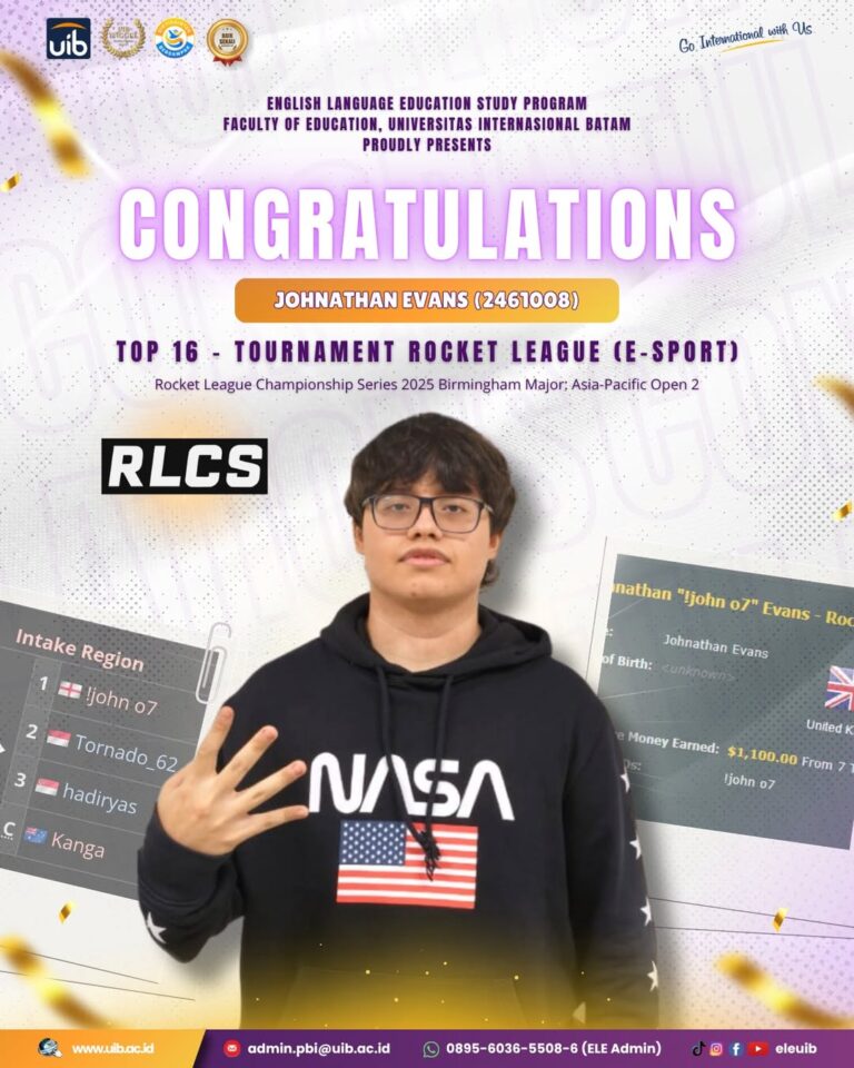 ELE UIB Student Achieves Non-Academic Excellence in International E-Sport Tournament!