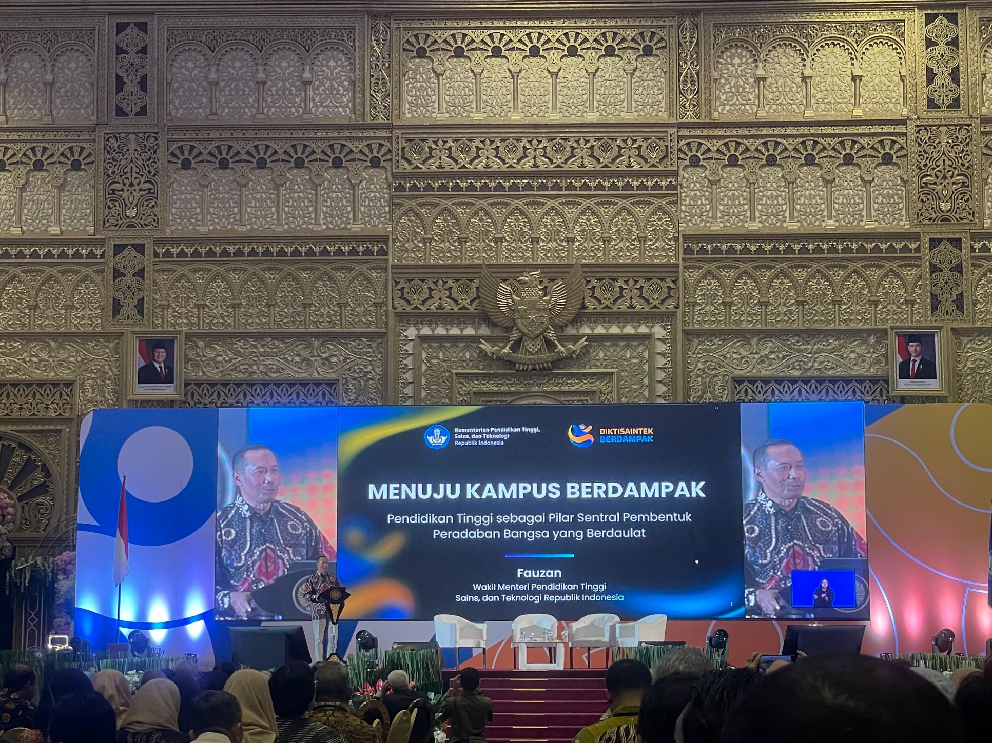 A group of people on a stage Description automatically generated