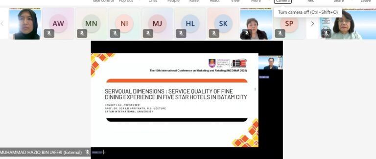 Mahasiswa Pariwisata UIB Terbitkan Jurnal pada The 10th International Conference on Marketing and Retailing (INCOMaR 2025)
