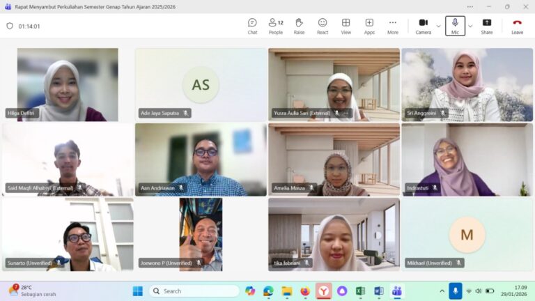 Persiapan Awal Perkuliahan: Rapat Dosen Program Studi Teknik Sipil dalam Menyambut Semester Genap 2025/2026