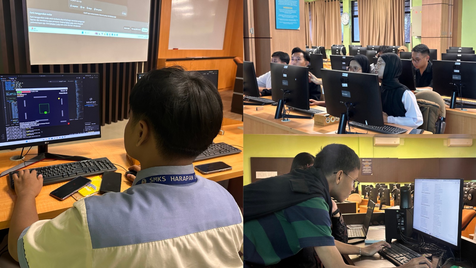 Sebuah gambar berisi dalam ruangan, teks, komputer, orang Konten yang dihasilkan AI mungkin salah.