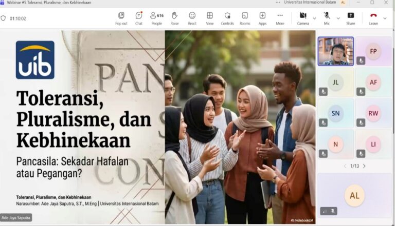Mahasiswa UIB Didorong Memahami Toleransi, Pluralisme, dan Kebhinekaan dalam Kehidupan Berbangsa Melalui Webinar Series #5 Pancasila