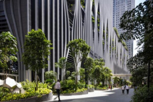 A building with trees and plants AI-generated content may be incorrect.