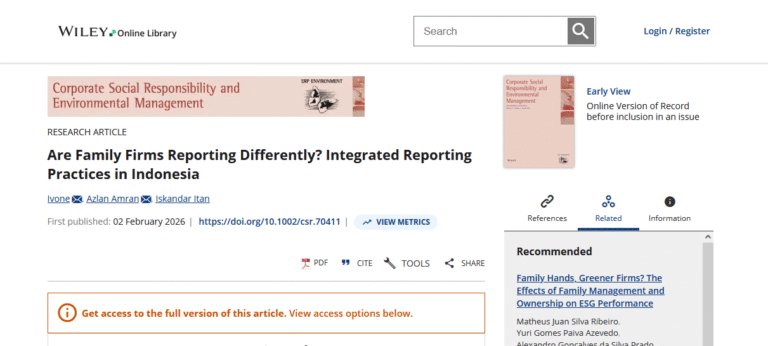 Riset Dosen Akuntansi UIB: Terindeks Q1 Internasional Bahas Praktik Integrated Reporting pada Perusahaan Keluarga di Indonesia