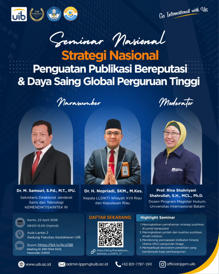 Program Studi Arsitektur UIB Hadiri Seminar Nasional Strategi Penguatan Publikasi Bereputasi