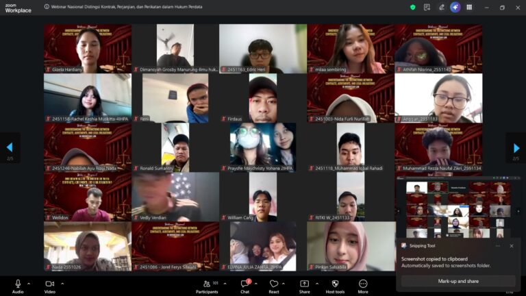 Perkuat Kompetensi Hukum Kontrak Mahasiswa, Prodi Ilmu Hukum UIB Hadirkan Advokat dan Legal Korporasi dalam Webinar Nasional