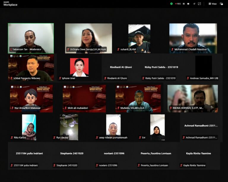 FH UIB Perkuat Kompetensi Mahasiswa di Bidang Hukum Digital, HAM, dan Kejahatan Korporasi melalui Webinar Nasional