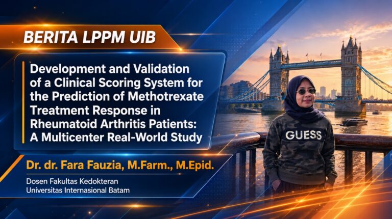 Dr. dr. Fara Fauzia, M.Farm., M.Epid. Raih Publikasi Jurnal Internasional Q1 melalui Riset Prediksi Respons Terapi Rheumatoid Arthritis
