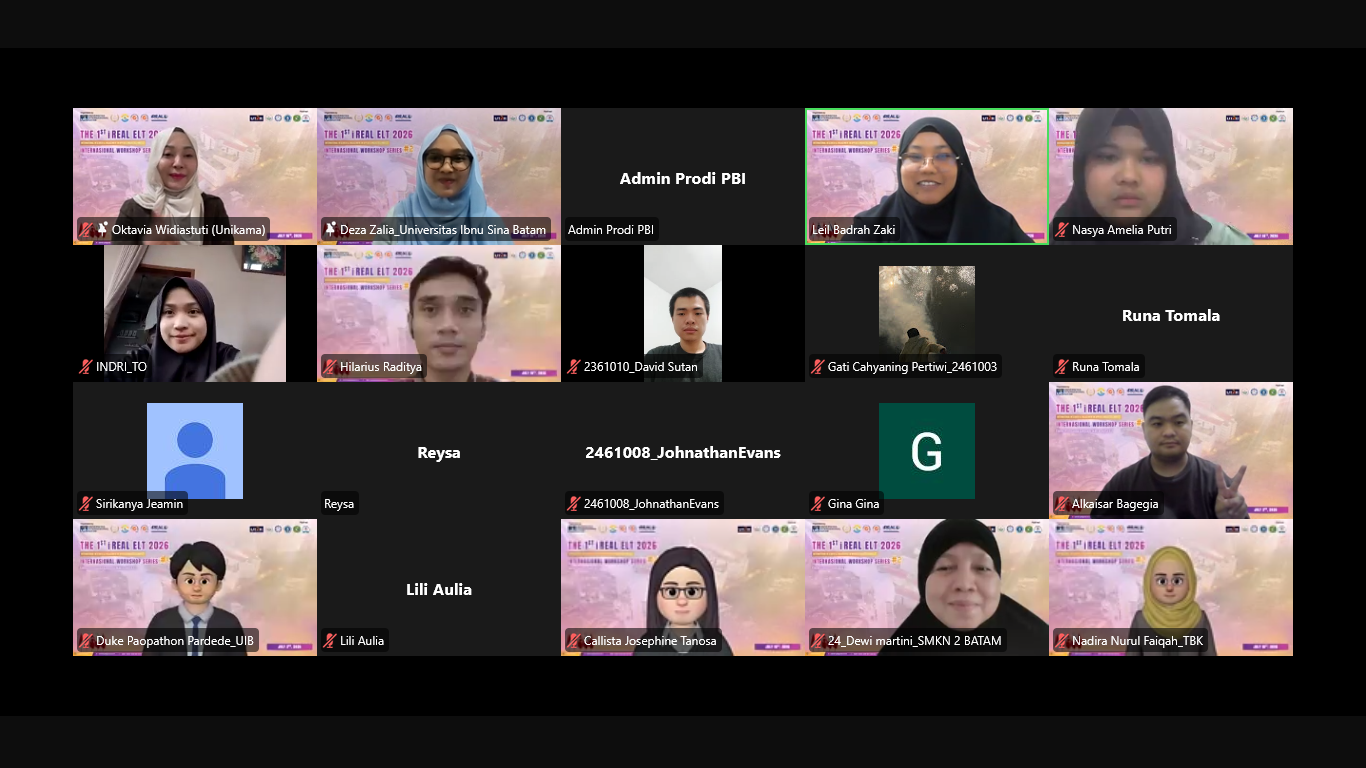 UIB Gelar The 1st iREAL ELT International Workshop Series #2 Bahas Tren Terkini Pembelajaran Bahasa Inggris