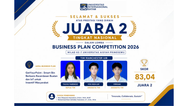 Mahasiswa Teknologi Informasi UIB Raih Juara 2 pada Business Plan Competition 2026 Tingkat Nasional