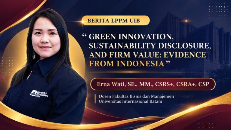 Dosen Akuntansi UIB Publikasikan Riset Green Innovation di Jurnal Scopus Q3