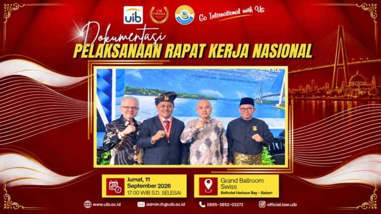 Ilmu Hukum UIB Perkuat Jejaring Profesi di Rakernas Advokat