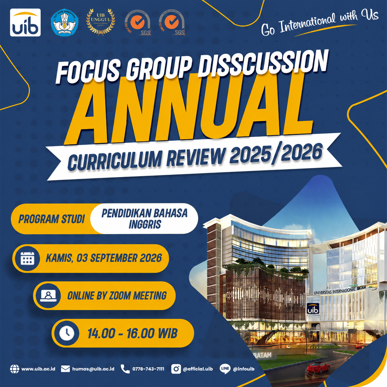 Program Studi Pendidikan Bahasa Inggris UIB Gelar Annual Curriculum Review 2025/2026