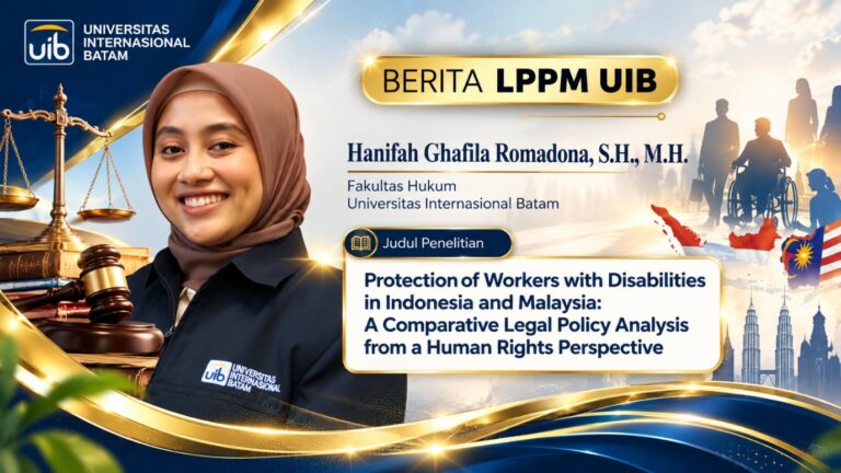Dosen Hukum UIB Kaji Perlindungan Pekerja Disabilitas di Indonesia dan Malaysia