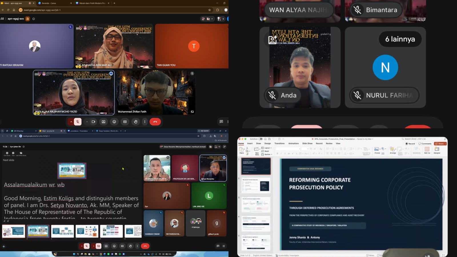 13 Mahasiswa Fakultas Hukum UIB Presentasikan Karya Ilmiah di UiTM i-CLaS 2026