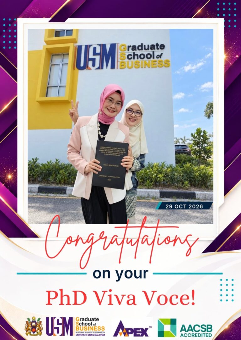 Perkuat Reputasi Internasional, Dosen Program Sarjana Manajemen UIB Raih Gelar Doktor dari Universiti Sains Malaysia (USM)